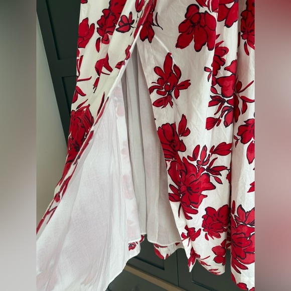 Abercrombie & Fitch Red Floral One-Shoulder Cutout Maxi Dress • S • NWT - Picture 7 of 14